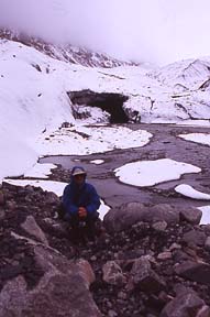 Ice cave, source of Oxus River, Wakhjir Valley, Afghanistan, August 3, 2004