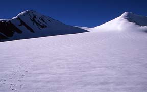 View south towards Dilisang Pass (center), August 6, 2004