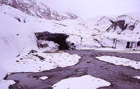 Ice-cave, source of Oxus River, Wakhjir Valley, August 3, 2004